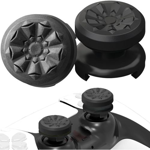 Lkljij-Thumbsticks Capuchons Joystick Ps5 - Fps Joystick Thumb Grip Pour Ps4 Grips Manette Ps5 Silicone Caps Accessoires Manette Controller À Aide Avec Viser, Réduire Pouce Fatigue, Noir 2 Pièces