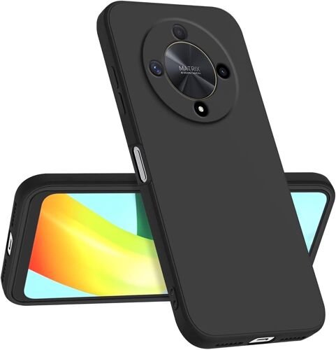 KAL-Coque Compatible Avec Honor Magic6 Lite 5G (6.78""), Fine Antichoc Personnalisée Design Minimaliste - Noir