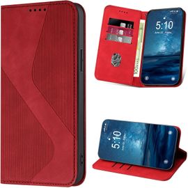 KAL-Coque Pour Oppo A53S / Oppo A53, Protection Housse En Cuir Pu Portefeuille [Porte Cartes], Flip Case Antichoc Etui À Rabat Pour Oppo A53S / A53 (Rouge)