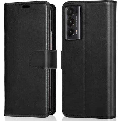 KAL-Étui De Protection À Rabat Pour Honor Magic V2 - Avec Compartiments Pour Cartes Et Fonction Support - Noir