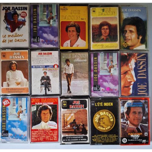 Joe Dassin Lot De 15 Cassettes Audio Tape