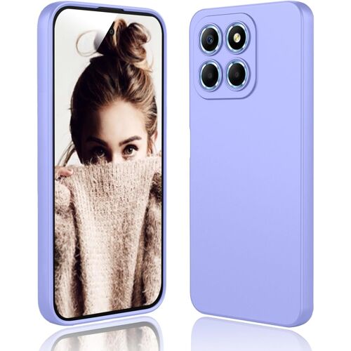 KAL-Coque Pour Huawei Honor X8 5G / X6 / Honor 70 Lite Étui - Liquide Silicone Housse Antichoc Protection Case Souple Mince Tpu Cover Bumper Avec Doublure En Microfibre Anti-Rayures, Violet