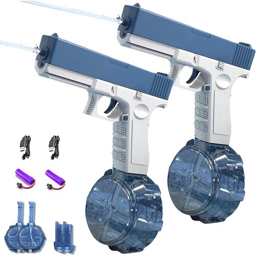 Kal-Pistolet À Eau Électrique,2 Pièces Pistolets À Eau Pour Enfant,Pistolet À Eau Automatique,Water Gun,Pistolet Eau Electrique,Jouet Enfant,Pour La Piscine Extérieure