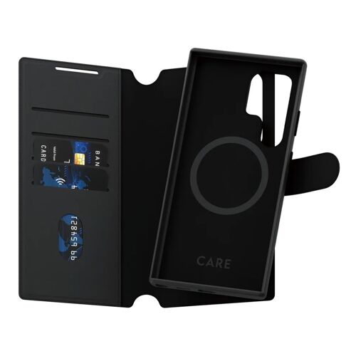 CARE by PanzerGlass Étui de télephone portefeuille Tango 2 en 1 avec MagSafe Samsung Galaxy S24 Ultra Black