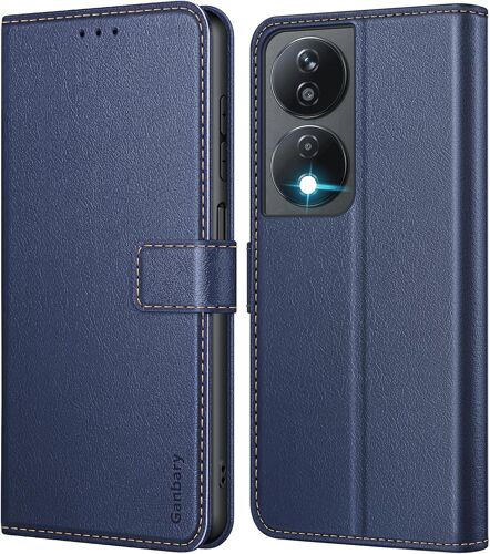 KAL-Coque Pour Honor X7B / Honor 90 Smart (Pas Pour Honor 90 5G), [Housse En Cuir Pu Premium] [Etui À Rabat] [Pochette De Portefeuille], Étui De Protection - Bleu