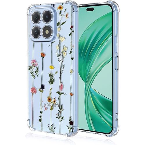 KAL-Coque Pour Honor X6B, Ultra Mince Élégant En Silicone Souple Fleurs Colorés Housse Brillante Antichoc, Transparent Tpu Gel Étui - Période De Floraison