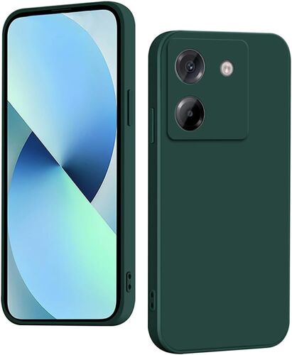 KAL-Coque Pour Xiaomi Poco M7 Pro 5G Silicone Antichoc Antidérapant, Étui Protection À Motifs Mignon Durable Souple Mince Intégrale Protection Housse (Vert)