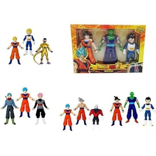 Figurine - Bizak - Monsterflex Dragon Ball - Pack De 3 - Multicolore - Pour Enfants À Partir De 4 Ans