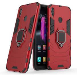 Kal-Coque Pour Honor 8x, Double Couche Renforcée Défense Antichoc Armure Housse Etui Avec 360 Rotation Bague Support Pour Huawei Honor 8x. Hb Red