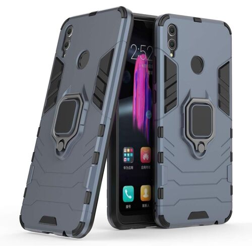 KAL-Coque Pour Honor 8X, Double Couche Renforcée Défense Antichoc Armure Housse Etui Avec 360 Rotation Bague Support Pour Huawei Honor 8X. Hb Blue