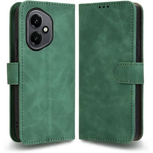 Kal-Coque Pour Honor 400 5g, Etui Protection Housse Premium En Cuir Pu Flip Case Portefeuille Ave Id Carte De Crédit Slot Fermeture Magnétique, Green