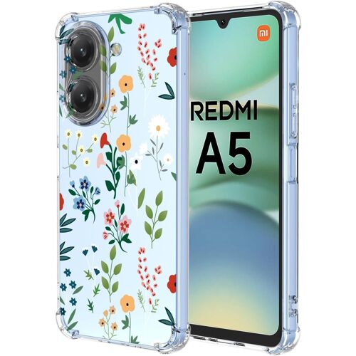 KAL-Coque Pour Xiaomi Redmi A5 4G Filles Femme Floral Fleurs Motif Mode Dessin, Housse Étui Transparent Antichoc Ultra-Mince Tpu Bumper Case - Flower Art