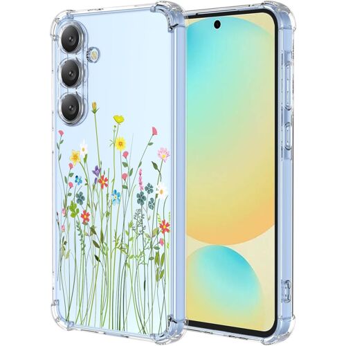 KAL-Coque Pour Motorola Edge 60 Filles Femme Floral Fleurs Motif Mode Dessin, Housse Étui Transparent Antichoc Ultra-Mince Tpu Bumper Case - Flower Bush