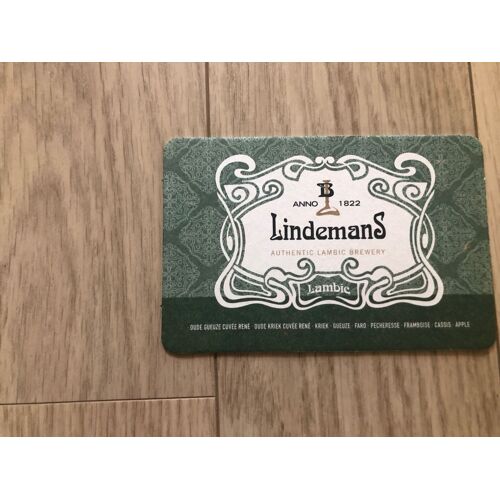 Sous Bock De Bière Lindemans Couleur Verte. 