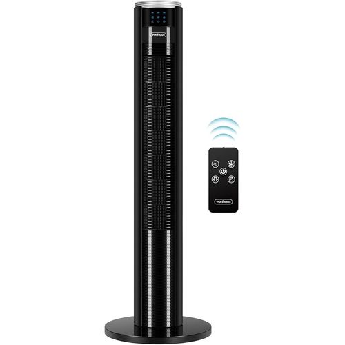 Ventilateur Colonne - Ventilateur sur Pied - Climatiseur Mobile de 87 cm avec Minuterie, Télécommande, 3 Vitesses de Brise ¿ Pour Chambre, Pièces Familiales - Garantie de 2 Ans