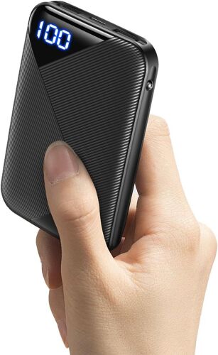 Kalanka-10000 Mah Batterie Externe, Mini Usb C Triple 3a Haute Vitesse Power Bank, Lampe De Poche Batterie Portable Pour Iphone 15 14 13 12 Pro Max Samsung Galaxy S20 Note 10 Huawei Xiaomi