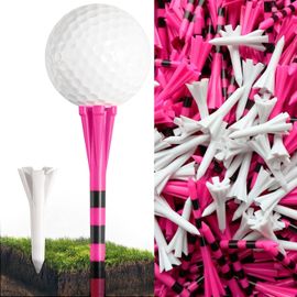 Lot De 100 Tees De Golf En Plastique Incassable De 80 Tees Avec 20 Tees En Fer Mélangés,Durables,Longs Et Courts Pour Tirs En Fer Réduisant La Friction.[B1122]