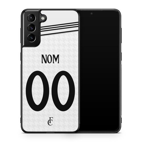 Coque De Téléphone Pour Samsung Galaxy S21 Maillot De Football De Real Madrid Domicile Personnalisable Ronaldo Messi Neymar Mbappe Ref 112