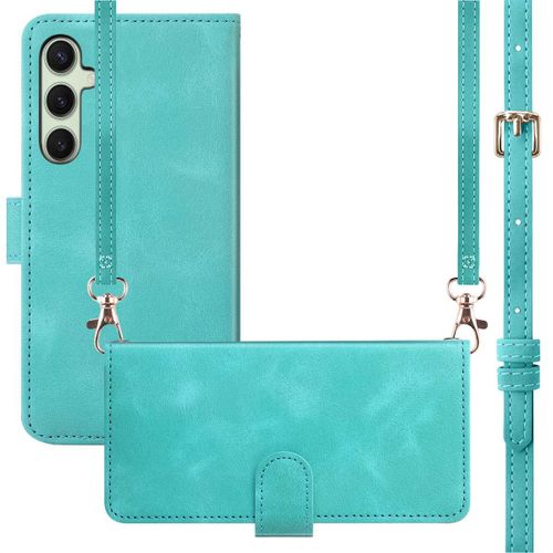 Imoshion Etui De Téléphone Portefeuille Avec Cordon Samsung Galaxy S25 Turquoise