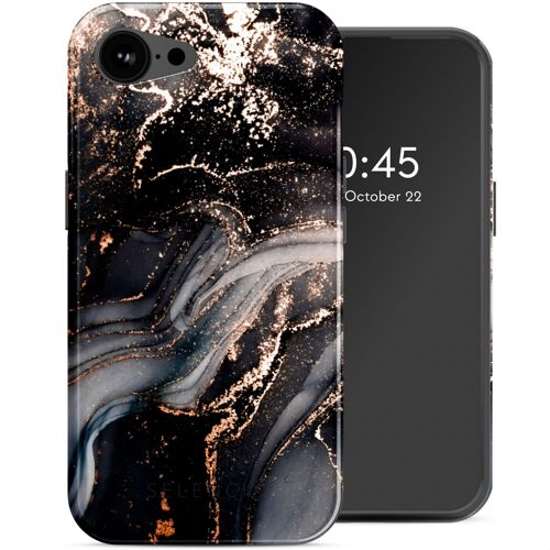Selencia Coque arrière Vivid avec MagSafe iPhone 16e Chic Marble Black