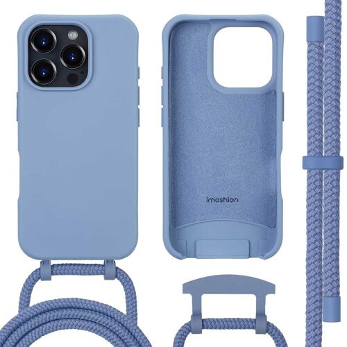Imoshion Coque De Couleur Avec Cordon Amovible Magsafe Iphone 16 Pro Ash Blue