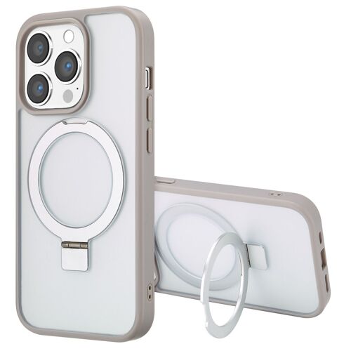 Accezz Coque Ring Stand avec MagSafe iPhone 14 Pro Max Gris