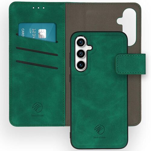 imoshion Etui de télephone luxe 2-en-1 amovible Samsung Galaxy S23 FE Vert foncé