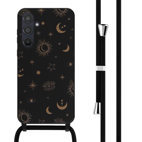 iMoshion Coque design en silicone avec cordon Samsung Galaxy A55 Sky Black