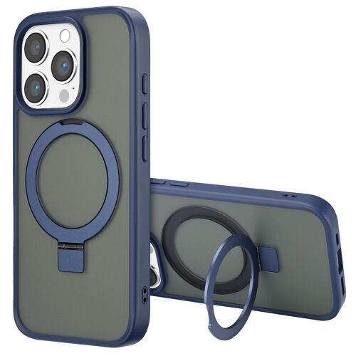 Accezz Coque Ring Stand avec MagSafe iPhone 16 Pro Max Bleu