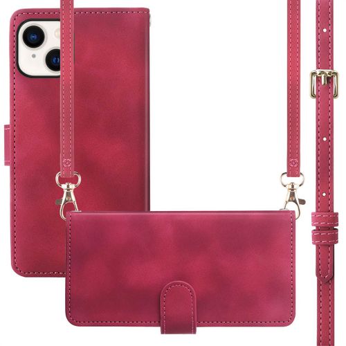 imoshion Etui de téléphone portefeuille avec cordon iPhone 15 Rouge