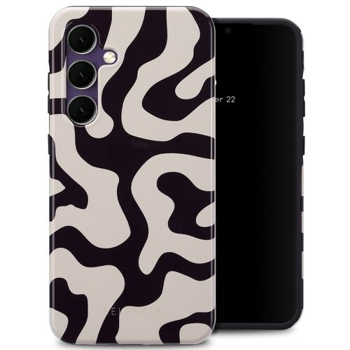 Selencia Coque arrière Vivid Samsung Galaxy S24 FE Art Wave Black