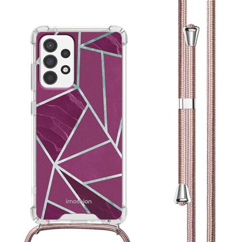 imoshion Coque Design avec cordon Samsung Galaxy A53 Bordeaux Graphic