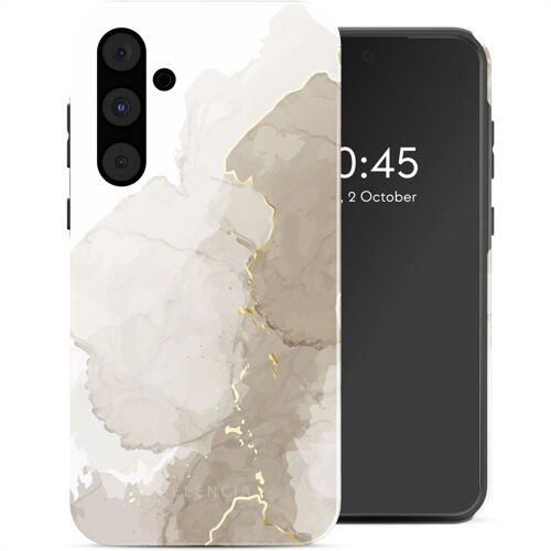 Selencia Coque Arrière Vivid Samsung Galaxy A55 Marble Light Brown