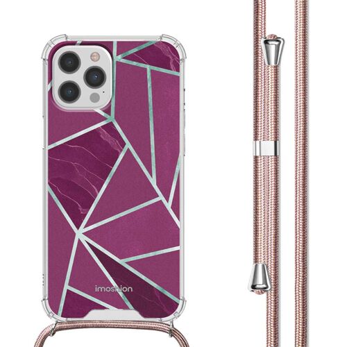 Imoshion Coque Design Avec Cordon Iphone 12 (Pro) Bordeaux Graphic