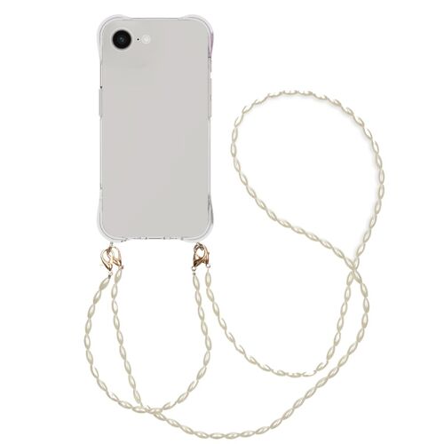 imoshion Coque avec dragonne + ¿bracelet Perles iPhone 16e Transparent