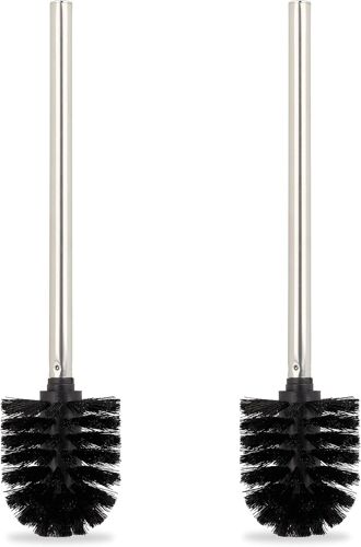 WC de Rechange,Set de 2,Toilettes tête Amovible Salle de Bain Toilettes,HxD:36 x 8 cm,Noir