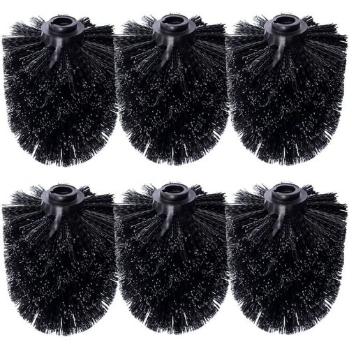 KAL-® Paquet De 6 Brosses De Remplacement Pour Wc Brosses De Remplacement Noires Brosses De Remplacement