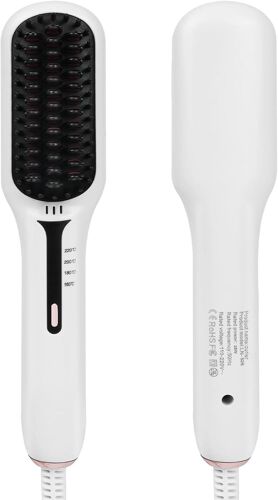 Kalanka-Brosse Lissante Pour Cheveux,Lisseur De Cheveux À Ions Négatifs,4 Températures Réglables,Portable Lisseur Cheveux Céramique Pour La Barbe Et La Coiffure,Chauffage Rapide,Anti-Brûlure