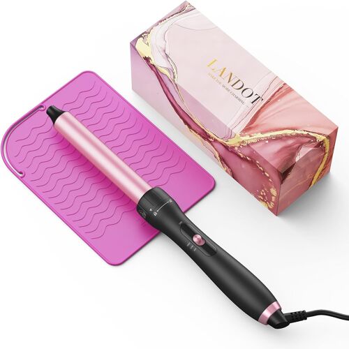 Fer À Boucler Curling Iron 25 Mm: Revêtement Antistatique En Céramique Tourmaline Fer À Boucler \Fer À Friser \Fer À Boucler Avec Gant À Chaleur Et Tapis En Silicone Ré[Fer9230548]