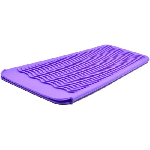 Sac En Silicone Résistant À La Chaleur Pour Fer À Friser,Fer À Lisser,Sèche-Cheveux Et Autres Outils De Coiffure,29 X 14 X 1 Cm,Violet