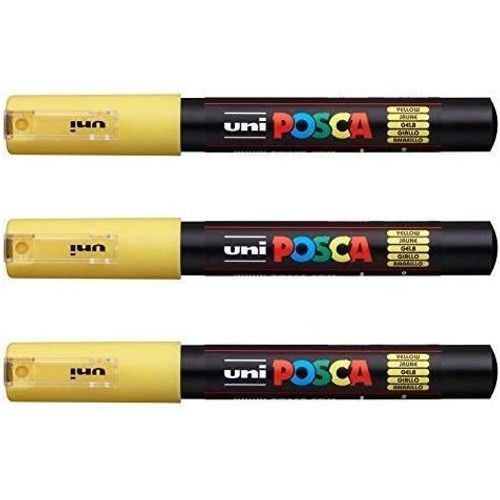 Kalanka-Posca Lot De 3 Marqueurs Pc-1m Uni-Ball (Gamme Complète De 22 Couleurs Disponibles)