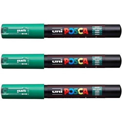 Kalanka-Posca Lot De 3 Marqueurs Pc-1m Uni-Ball (Gamme Complète De 22 Couleurs Disponibles)