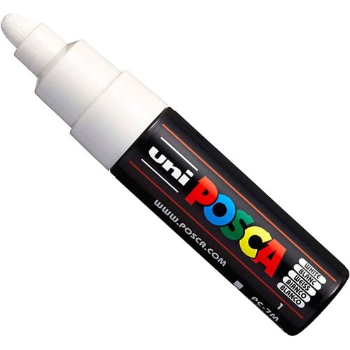 Kalanka-Uni Posca Pc-7m Marqueur Artistique Pointe Large 5-5,5 Mm Blanc