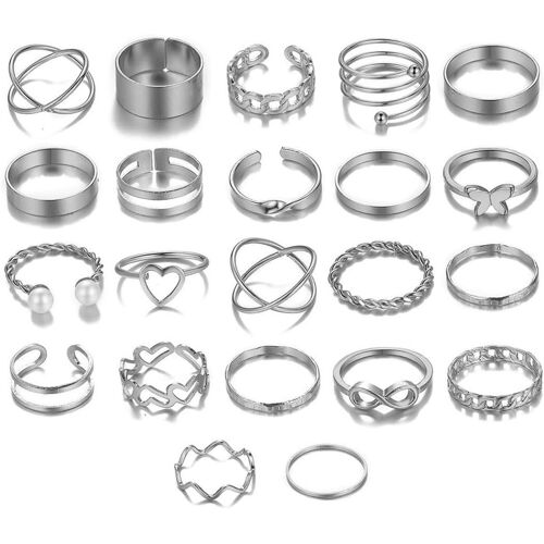 Kal-Bague Femme,Empilables Bague Phalange Ensemble