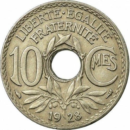 France = Pièce De 25 Centimes, Type Lindauer, Trouée , Année 1929