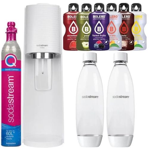 Sodastream Terra White saturateur + 2 bouteilles + boléro
