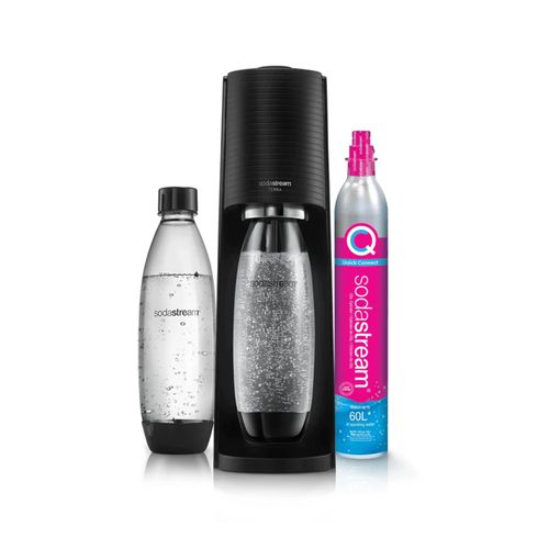 Machine à eau pétillante TERRANLV + 2 bouteilles 1L noire SODASTREAM