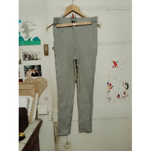 Pantalon À Carreaux Noirs/Blancs 36 S Zara.