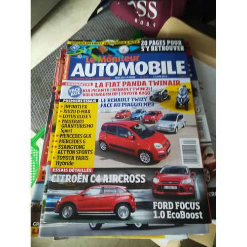 Le Moniteur 1525 De 2012 Toyota Yaris Hybride,Mercedes Glk250 Bluetec 4matic,G500,Infiniti Fx,Lotus Elise S,Isuzu D-Max,Ssangyong E-Xdi200 4wd,Maserati Granturismo Sport,Ford Focus Ecoboost,Clipper Ec