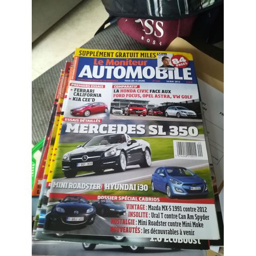 Le Moniteur 1523 De 2012 Kia Cee'D,Ferrari California,Hyundai I30 1.4 Crdi,Mini Roadster Cooper S,Mini Moke 1.3,Mazda Mx5 1.6i,1.8i,Canam Spyder Rts,Ural T,Porsche 911 Carrera 2s Cab,Mercedes Sl350,Fo